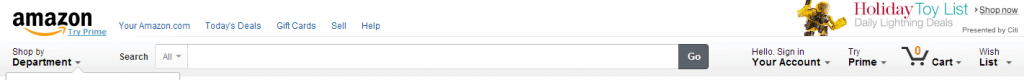 Amazon Search Box Placement