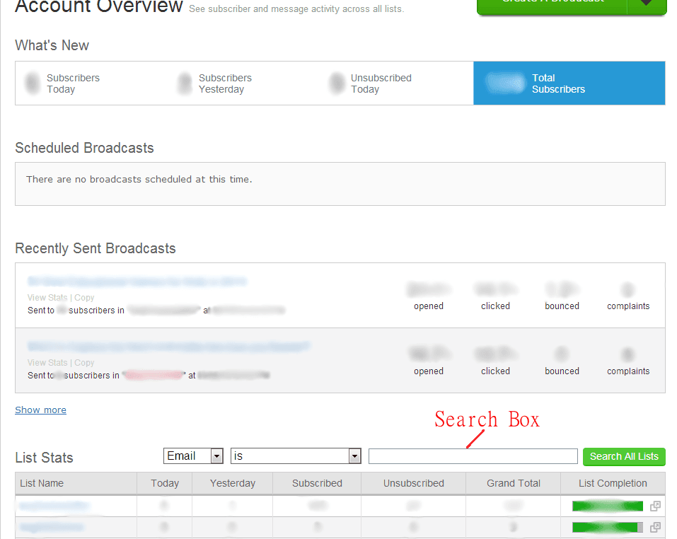 Aweber Search Box Placement