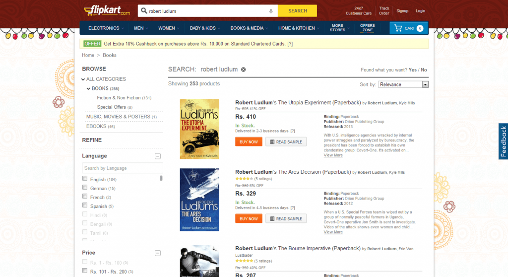 Flipkart Search Results Page