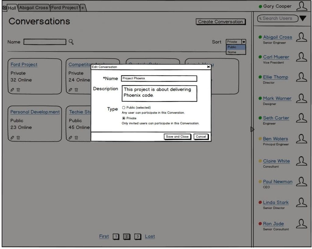 Edit Conversation Dialog