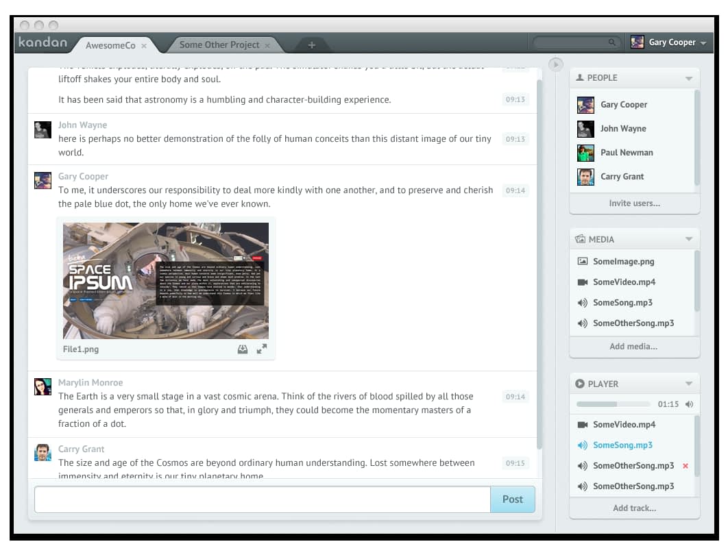 Kandan Main Chat Window