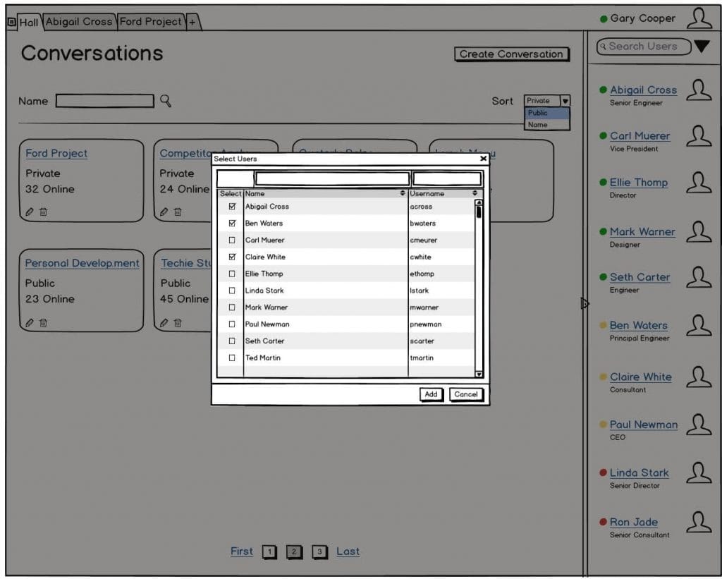 Select Users Dialog