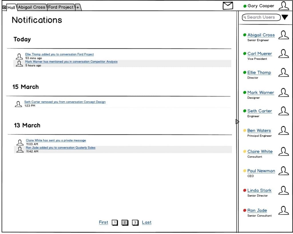 Notifications Page