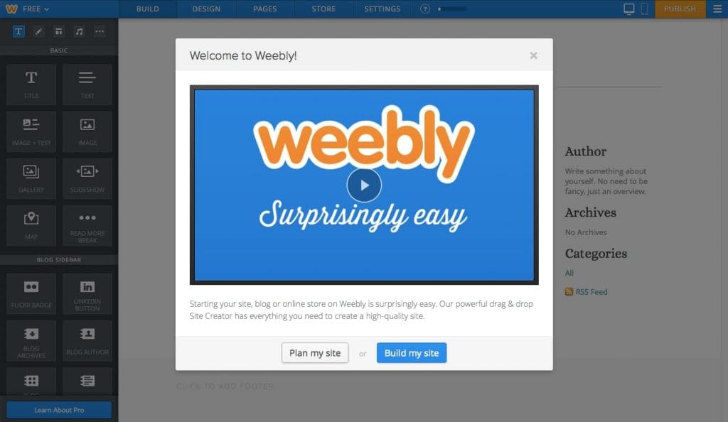 Weebly User Onboarding