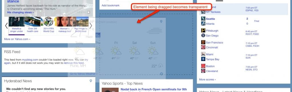Yahoo Drag and Drop Animation