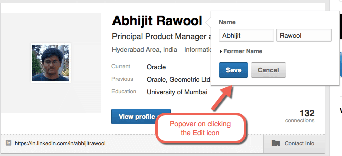 Linkedin Edit Mode