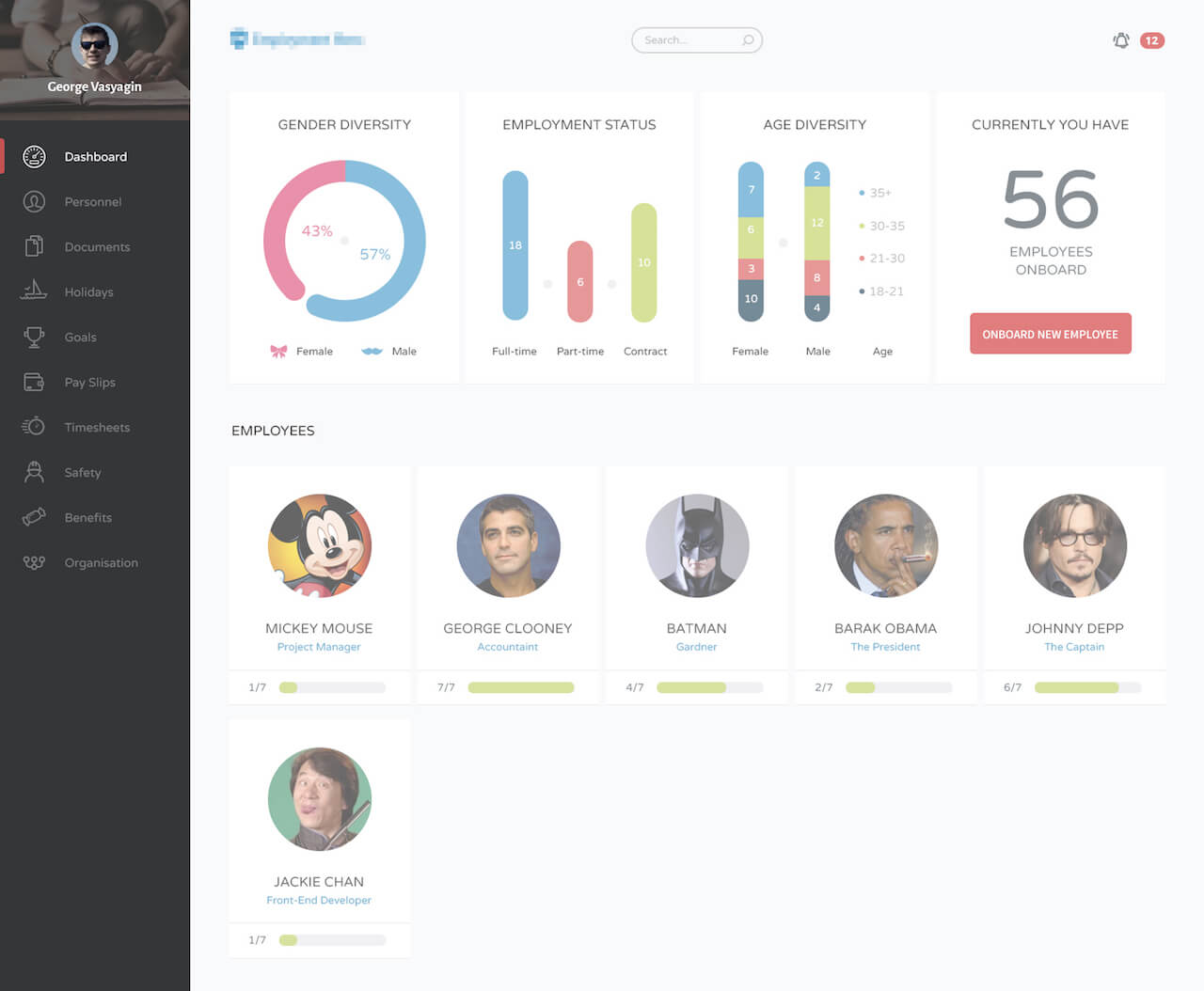 Flat Dashboard