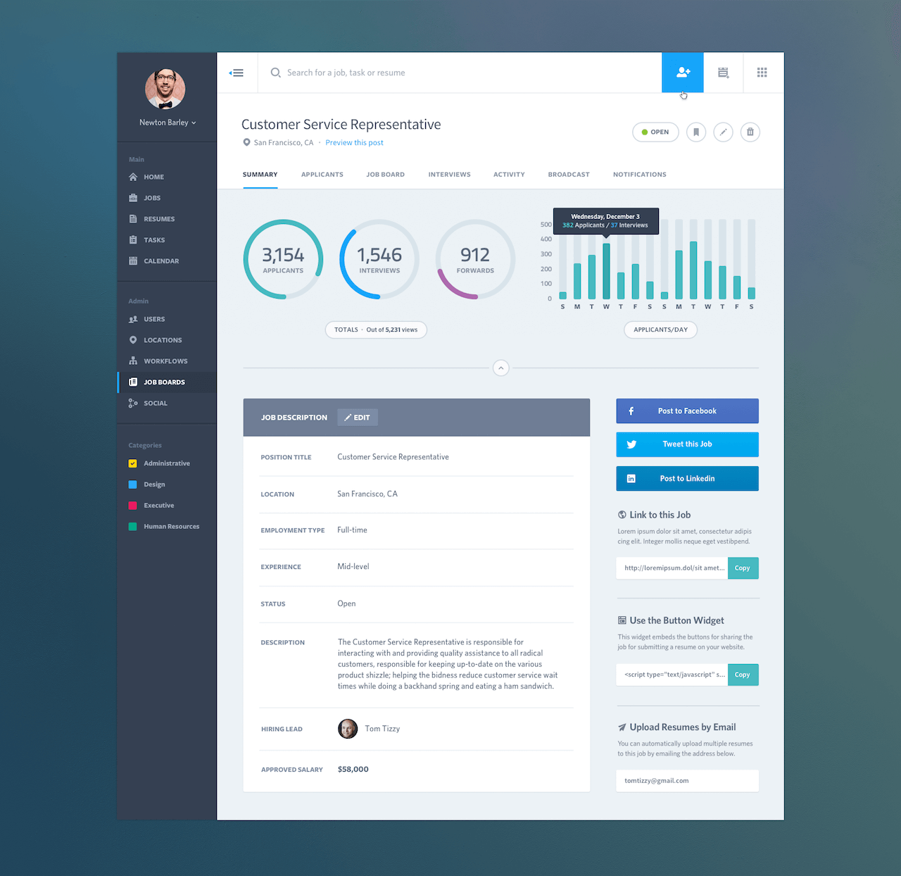 Job Summary Dashboard